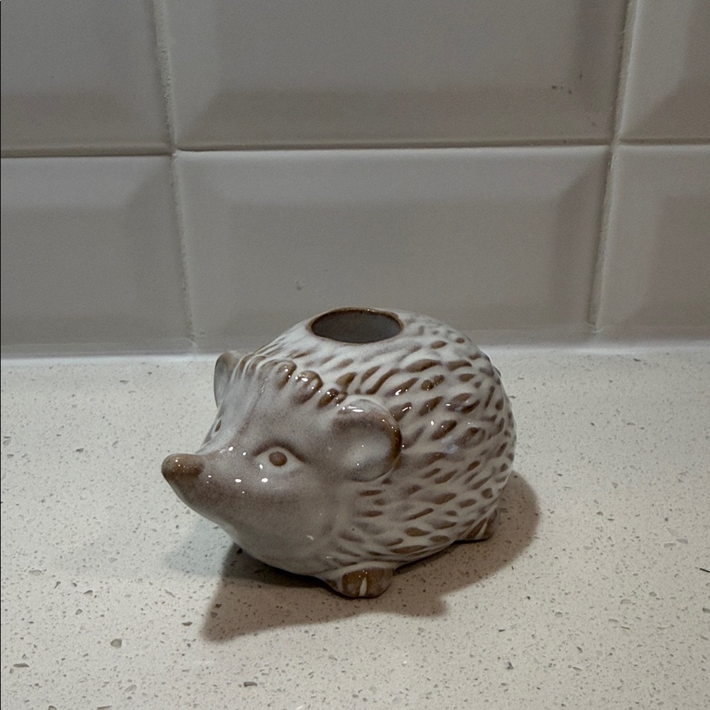 Adorable Hedgehog Ceramic candle  Holder